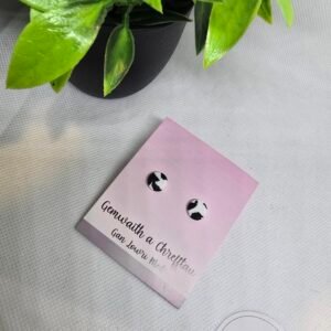 Mini Circle Cow Print Studs