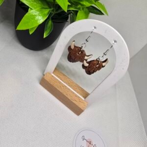 Highland Cow Dangly Earrings - Stainless Steel