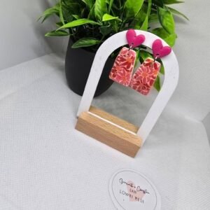 Pink & Orange Statement Dangly Earrings