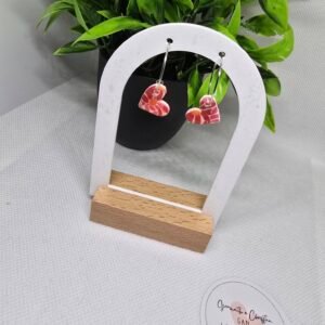 Pink and Orange Hoop Earrings ( Stainless Steel)