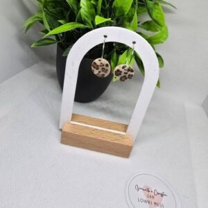 Leopard Print Circle Hoops (Stainless Steel)