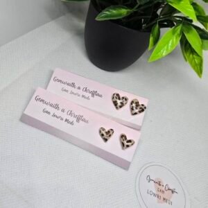 Leopard Print Studs (Sterling Silver)