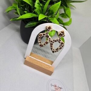 Leopard Print Earrings (Sterling Silver)