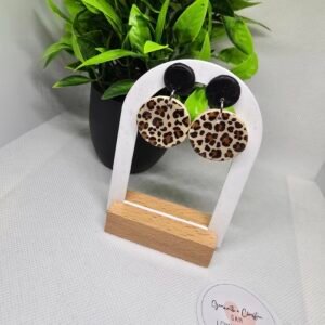 Leopard Print Earrings ( Sterling Silver)