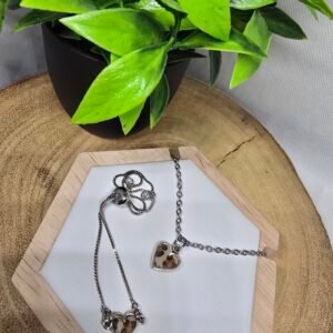 Lepoard print Bracelet & Necklace Set