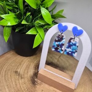 Blue Marble Dangly (Stainless Steel)