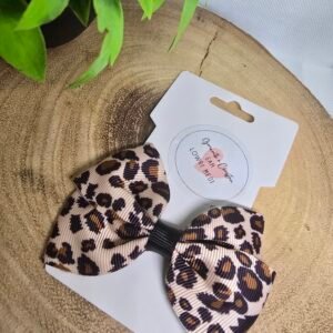 Small Lepoard Print Bow
