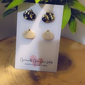 Pumpkin 2 pack studs ( Sterling Silver)