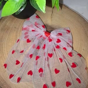 Cariad ❤️ Mesh Heart Hair bow
