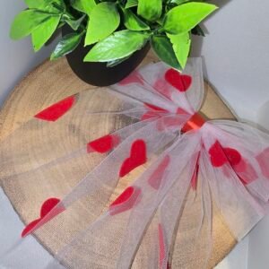 Cariad ❤️ Large Mesh Heart Bow