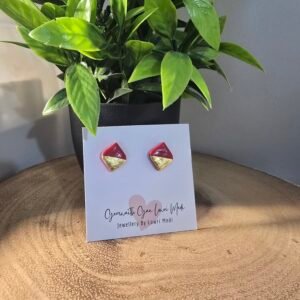 Modern Divide studs Sterling Silver
