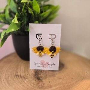 🐝 Bee Earrings Style 4- Sunflower