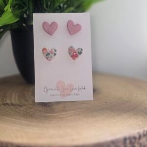 Colourful Lepoard Print 2pack Medium Studs