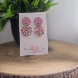 Colourful Lepoard Print Dangly Earrings Style 3