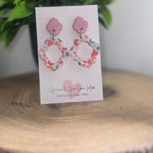 Colourful Lepoard Print Dangly Earrings Style 2