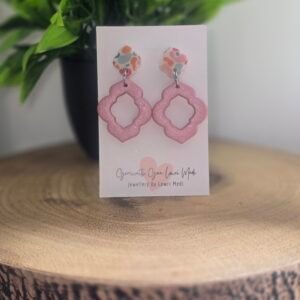 Colourful Lepoard Print Dangly Earrings Style 1