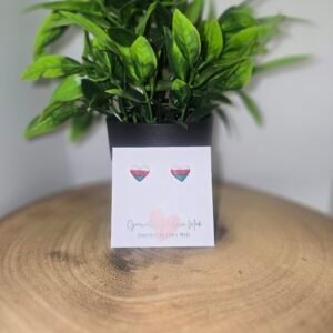 "Cymru" Mini Heart Studs