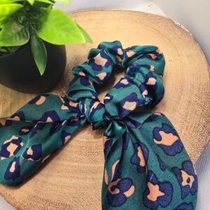 Silk Leopard Print Scrunchie